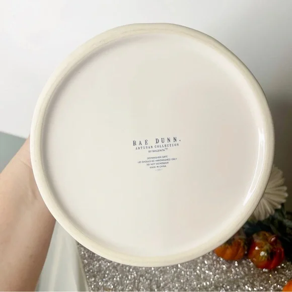 Rae Dunn Halloween Tricks and Treats White Cookie Jar Canister New - Picture 9 of 9